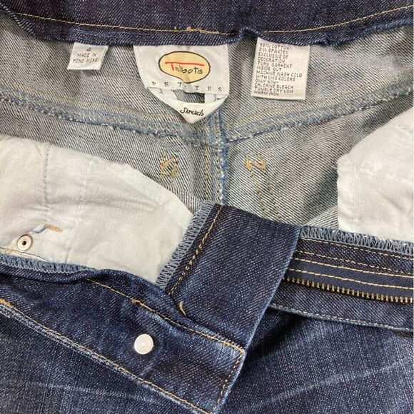 Vintage Talbots Jeans Women’s 4 Blue Denim Straight Leg Y2K Embroidered - Picture 7 of 12